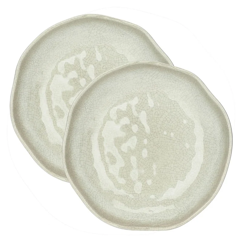 Set de 2 platos hondos de melamina Atmosfera Tortora Rose & Tulipani