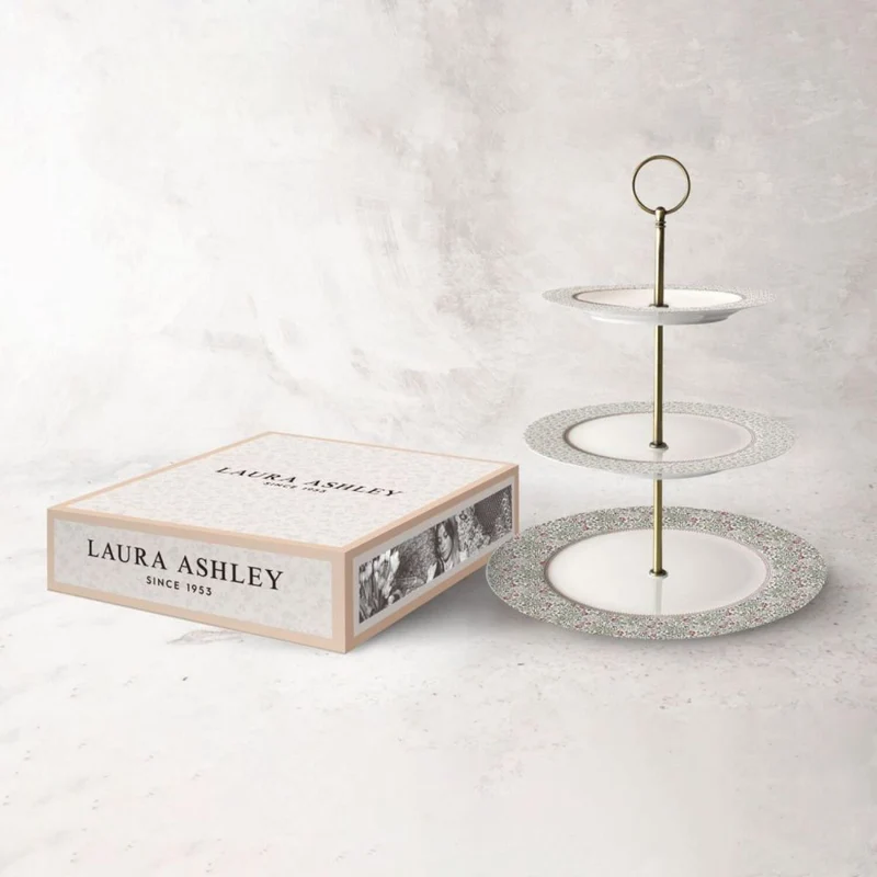 Stand para tartas de 3 pisos de porcelana Wild Clematis Laura Ashley