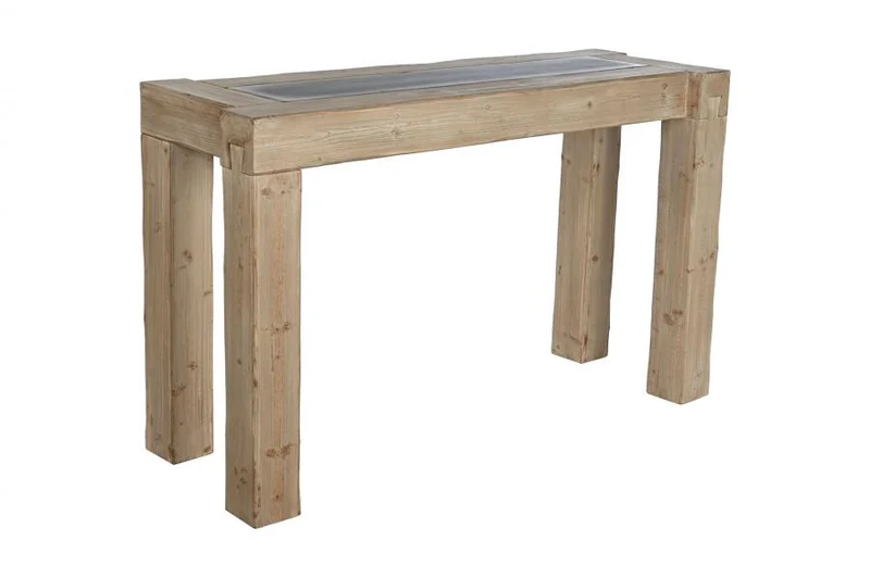 CONSOLA ABETO MDF 155X45X90,5 NATURAL