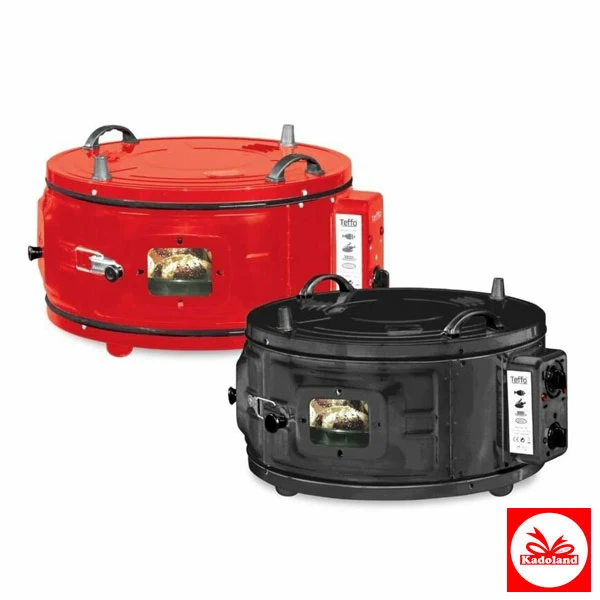 Teffo Davul Firin çift kat ve çift tepsili | Tff1009-35 Litre (siyah)