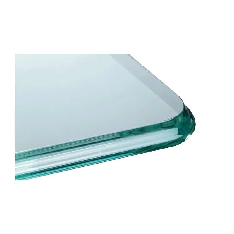Cubierta de vidrio rectangular pecho paloma y esquina redonda 1.15 x 2.01 cms por 18 mm de ancho