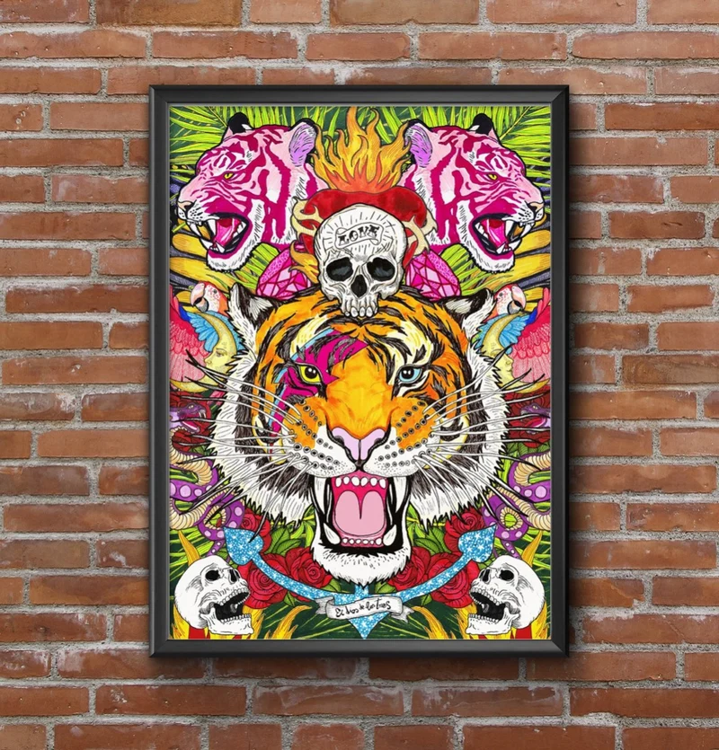 ILUSTRACIÓN LÁMINA "ÉXTASIS" A4 EL DIOS DE LOS TRES