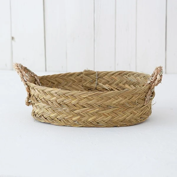 Cesta Ovalada de Esparto con Asas