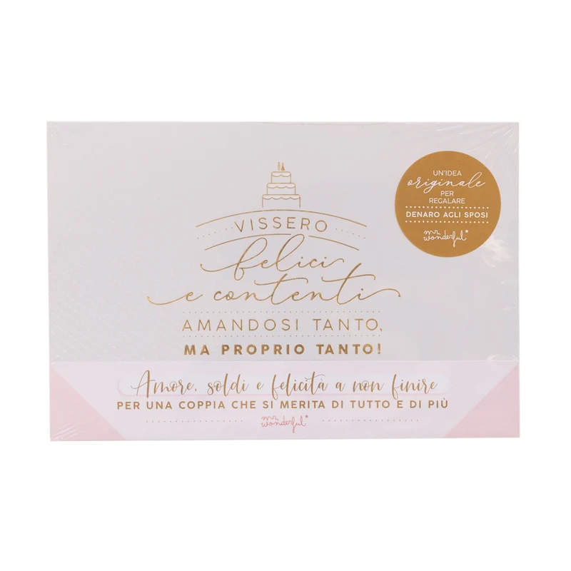 Busta regalo matrimonio - Furono felici e si