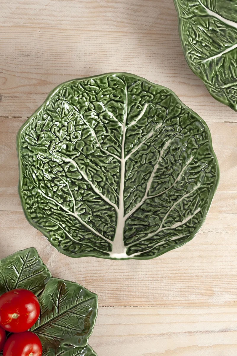Ensaladera Cerámica Hoja De Col