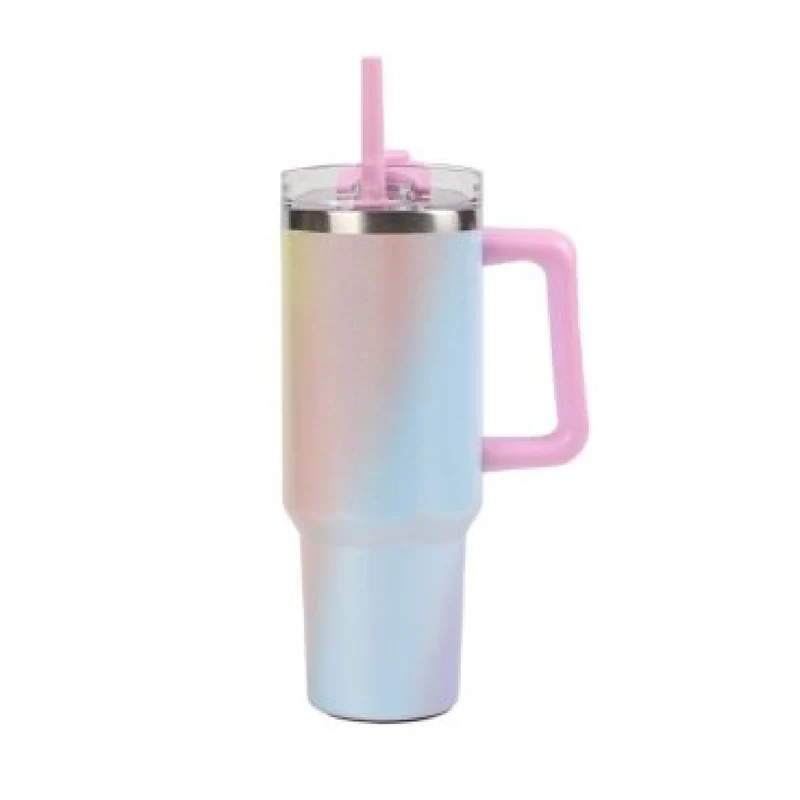 Vaso Térmico con Pajita Macaron 1200 ml I-Drink