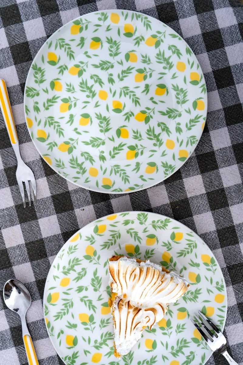 Plato De Postre De Porcelana Limones