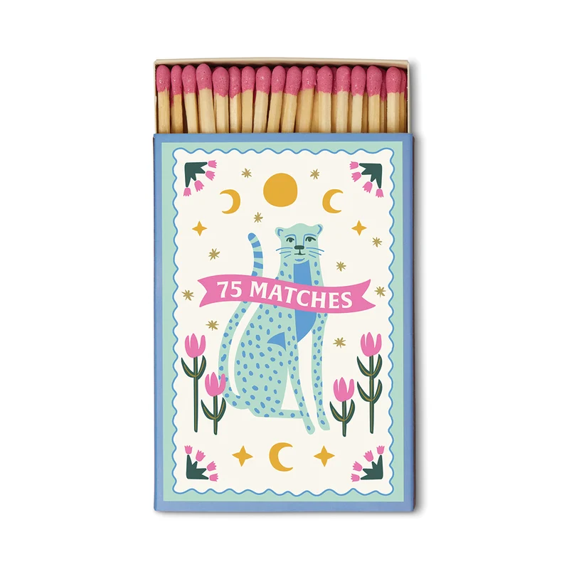 A Dopo Caja de Cerillas Blue Cheetahs - Hot Pink