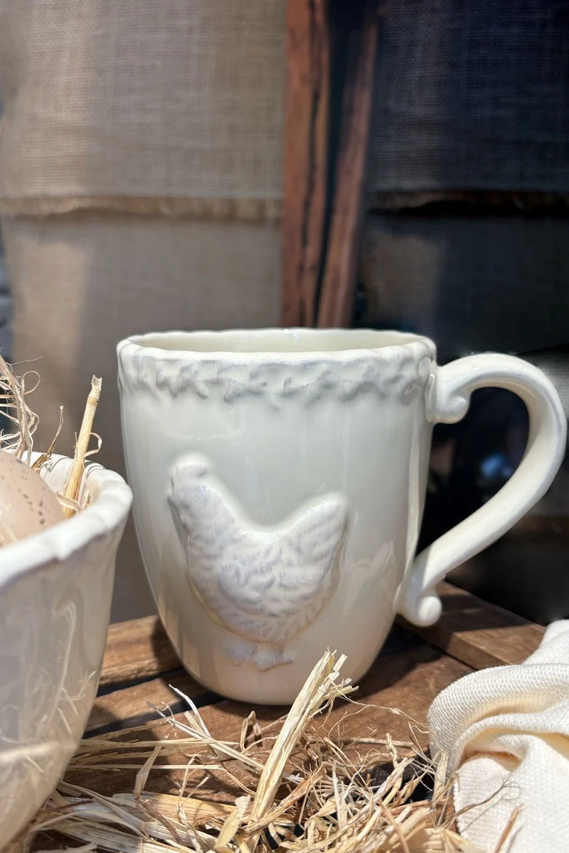 Taza De Porcelana Diseño Gallina