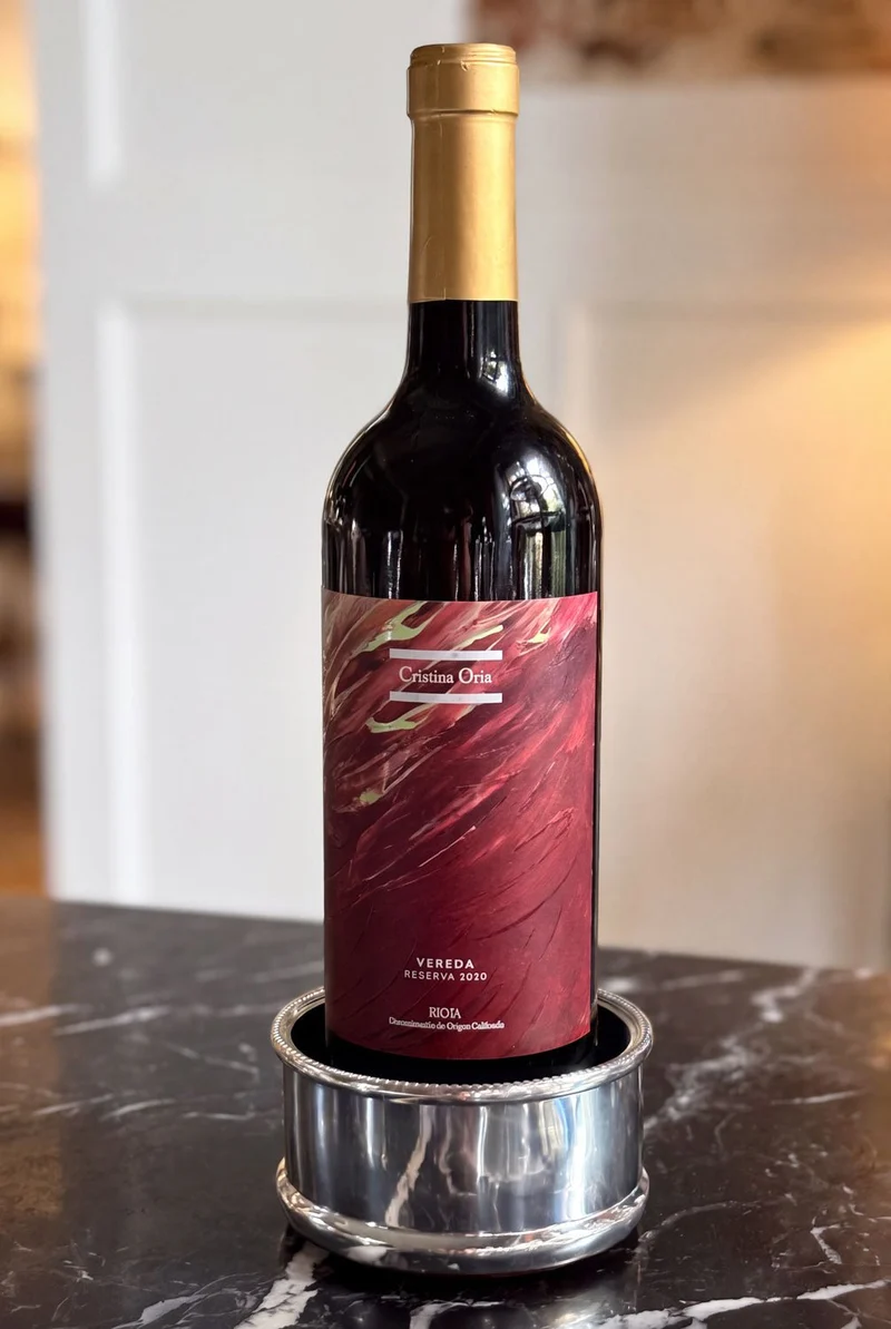 Posa Botellas De Plata Liso Pequeño Co