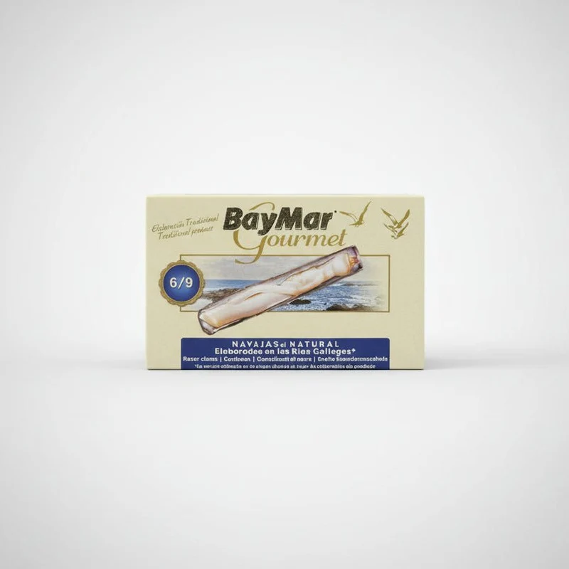 Navajas al Natural Lata 120 ml 6/9 Piezas - 115g | BayMar Gourmet
