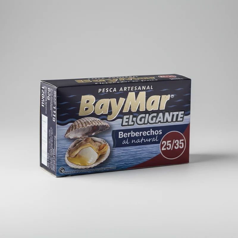 Berberechos al Natural 25/35 Piezas - 115g | BayMar | Lata 120 ml