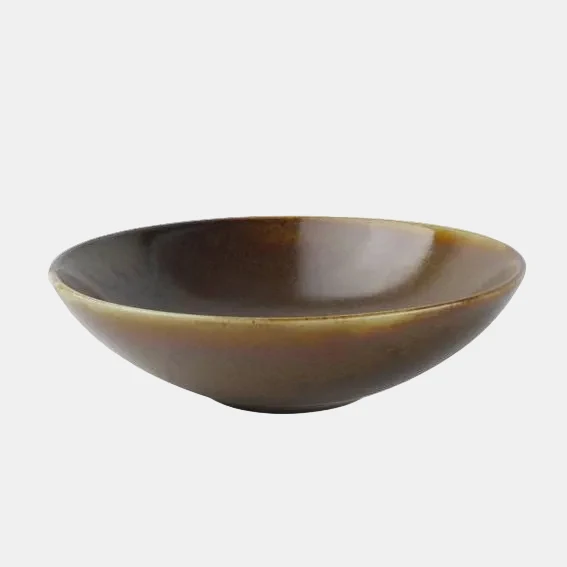 Plato hondo de porcelana Escura marrón. ø20,5 x 6 cm - 6 Uds.