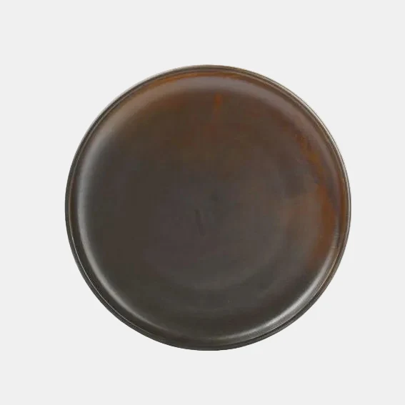Plato hondo de porcelana Escura marrón. ø23 x 2,5 cm - 6 Uds.