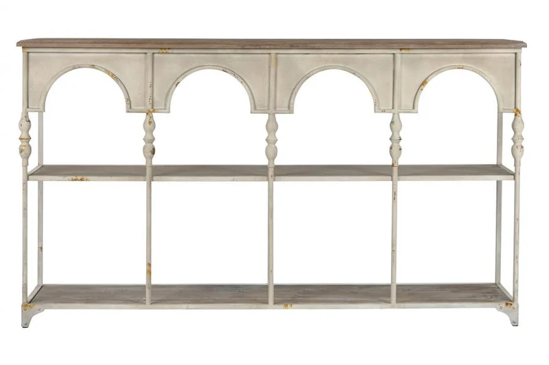 ESTANTERIA METAL 159X36,5X91 ENVEJECIDO BLANCO