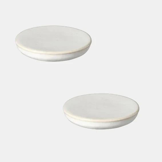 Plato cojin de gres Roda blanco. ø16 cm - 6 Uds.