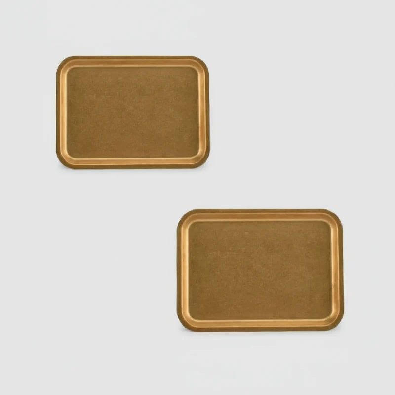 Bandeja rectangular acero inox oro viejo. Varias medidas - 6 Uds.