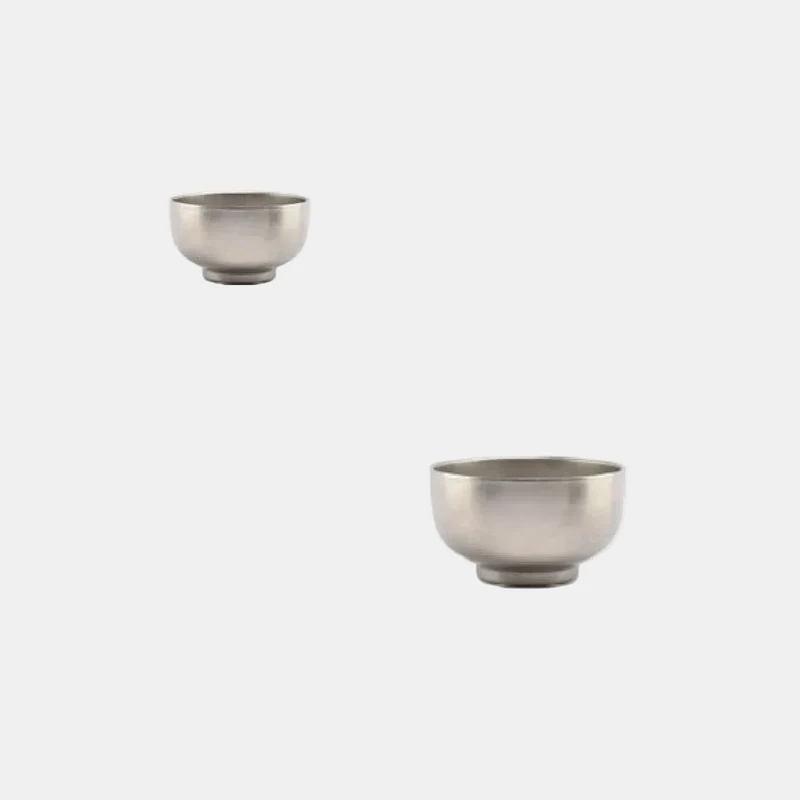 Bowl acero inox plata vieja. Varias medidas - 10 Uds.