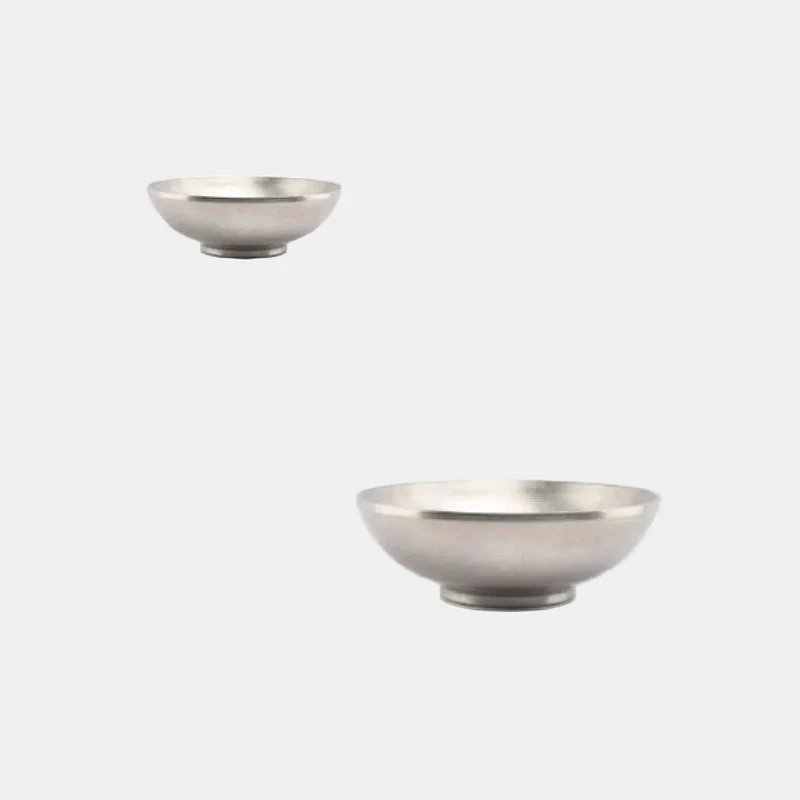 Bowl acero inox plata vieja. Varias medidas - 6 Uds.