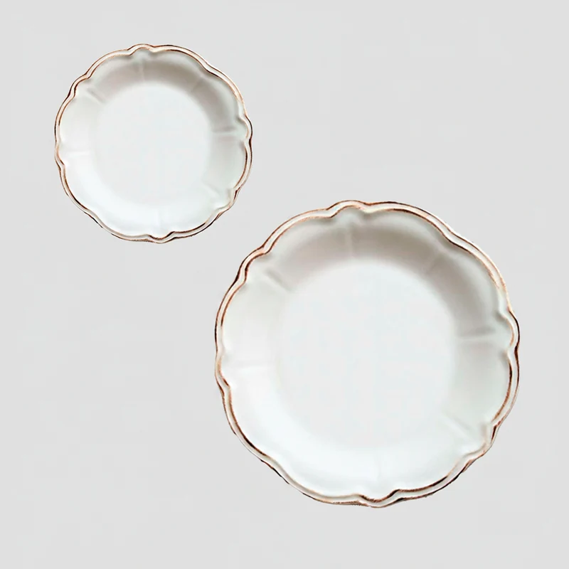 Plato llano ala colonial vintage. 28 cm - 6 Uds.