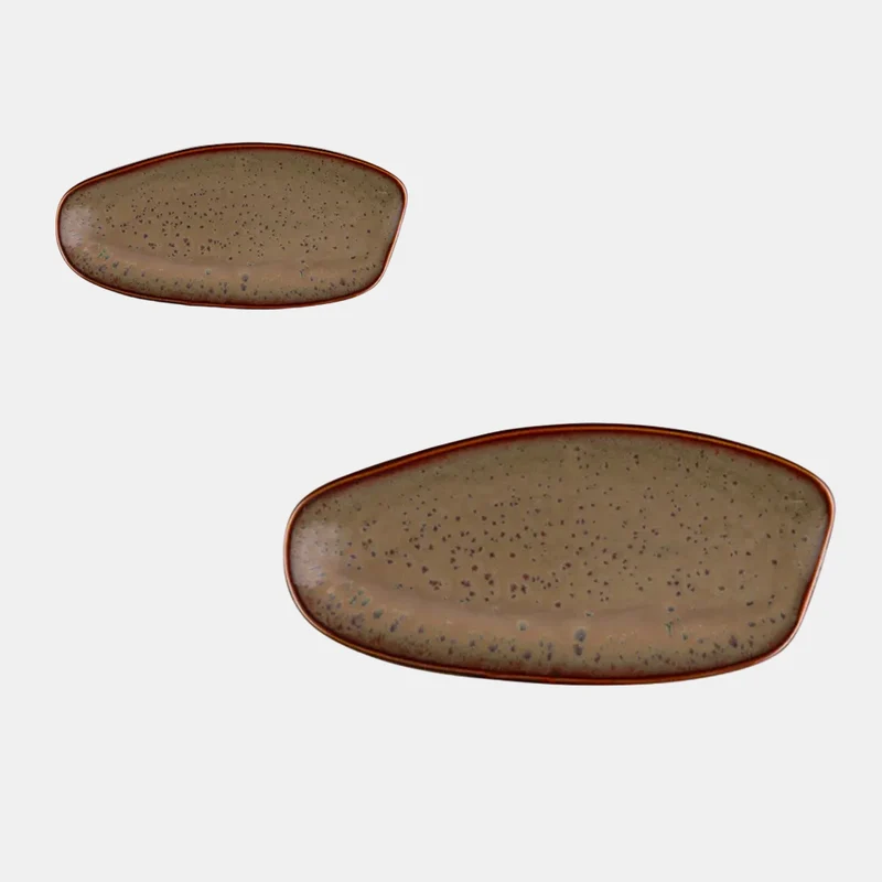 Bandeja Hazel. Marron Rojo. Varias Medidas - 6 Uds.