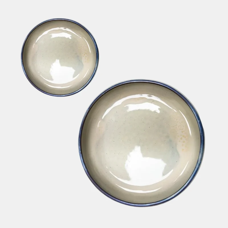 Plato hondo Charma azul beige. Varias medidas.