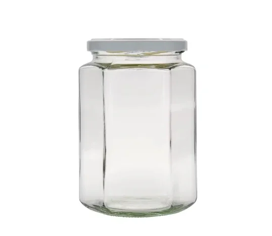🫙⬣ Tarro de Cristal Hexagonal 580 ml Twist-Off 82