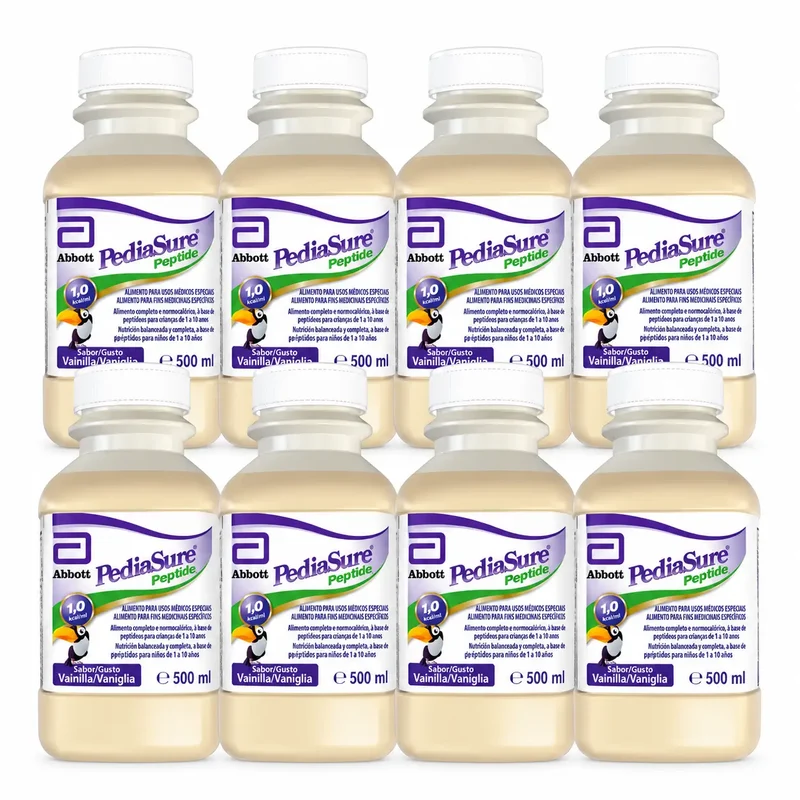 Pediasure Peptide 8 R.T.H. Vainilla, 8 X 500 Ml
