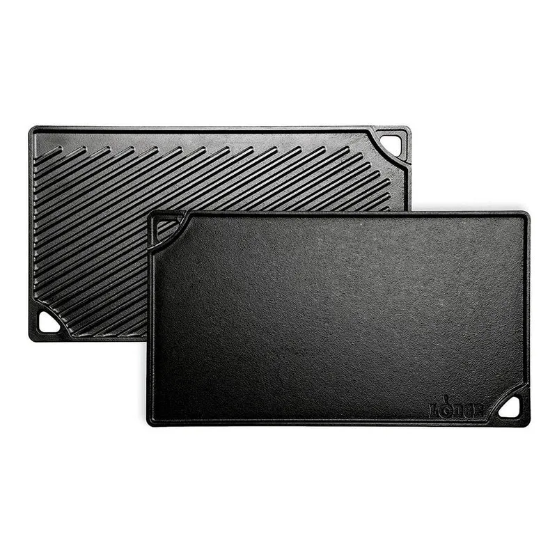 Plancha grill XL Rectangular y Reversible de hierro Lodge