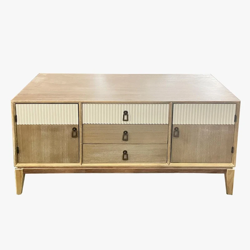 Móvel de TV PURUS Natural e Branco 120x50x58cm