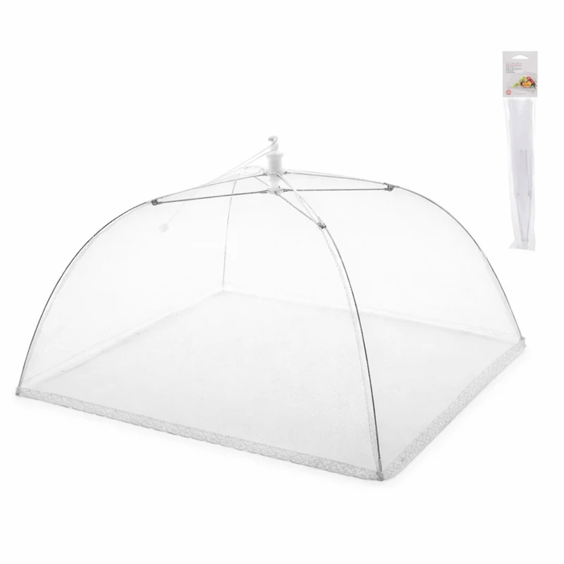TAPA NYLON CUBRE ALIMENTOS 32X30CM PLEGABLE