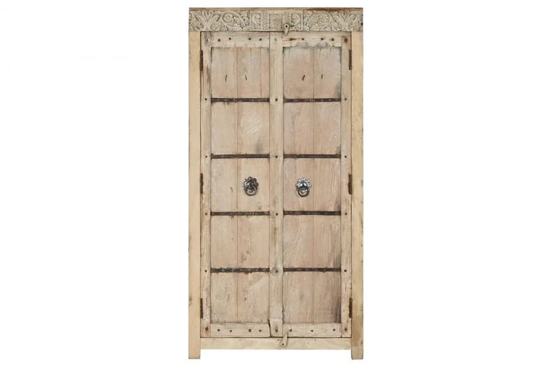 ARMARIO TECA 87X42X188 PUERTAS ANTIGUAS NATURAL