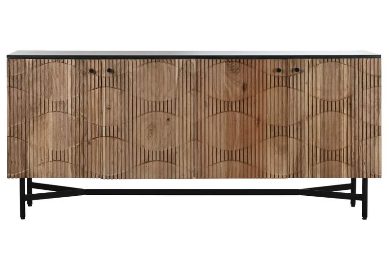 BUFFET ACACIA MARMOL 175X40X76 NEGRO