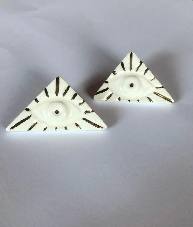 PENDIENTES PORCELANA OJO DIOS