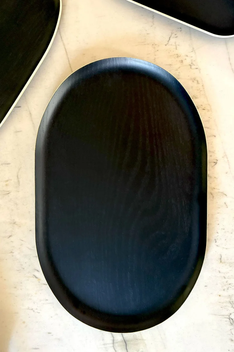 Bandeja Oval Diseño Negro Absoluto