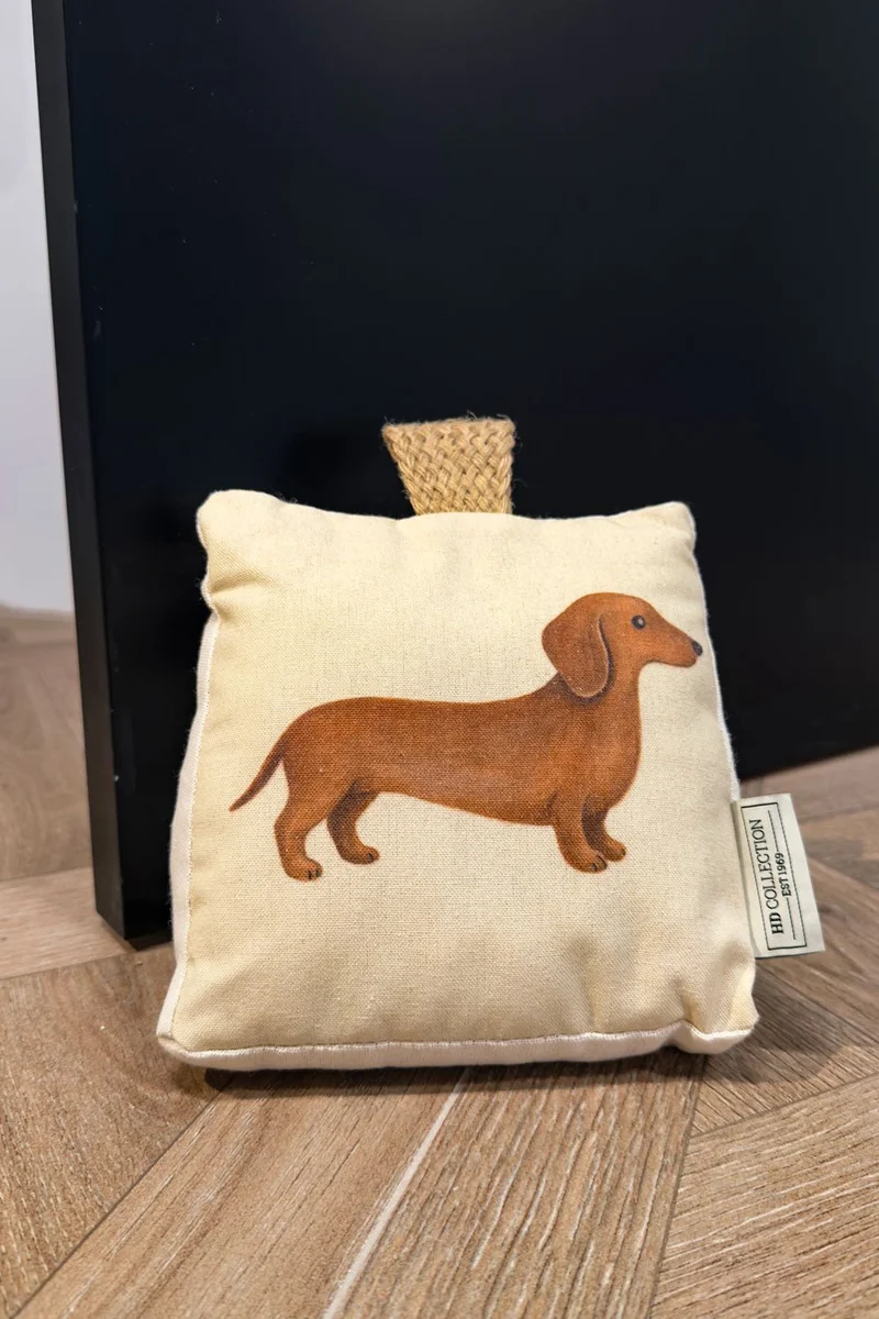 Sujetapuertas De Algodón Diseño Perro Salchicha