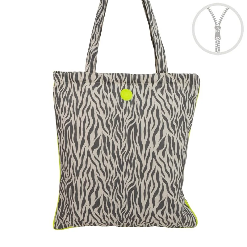 BOLSA CON CREMALLERA ZEBRA FLUOR