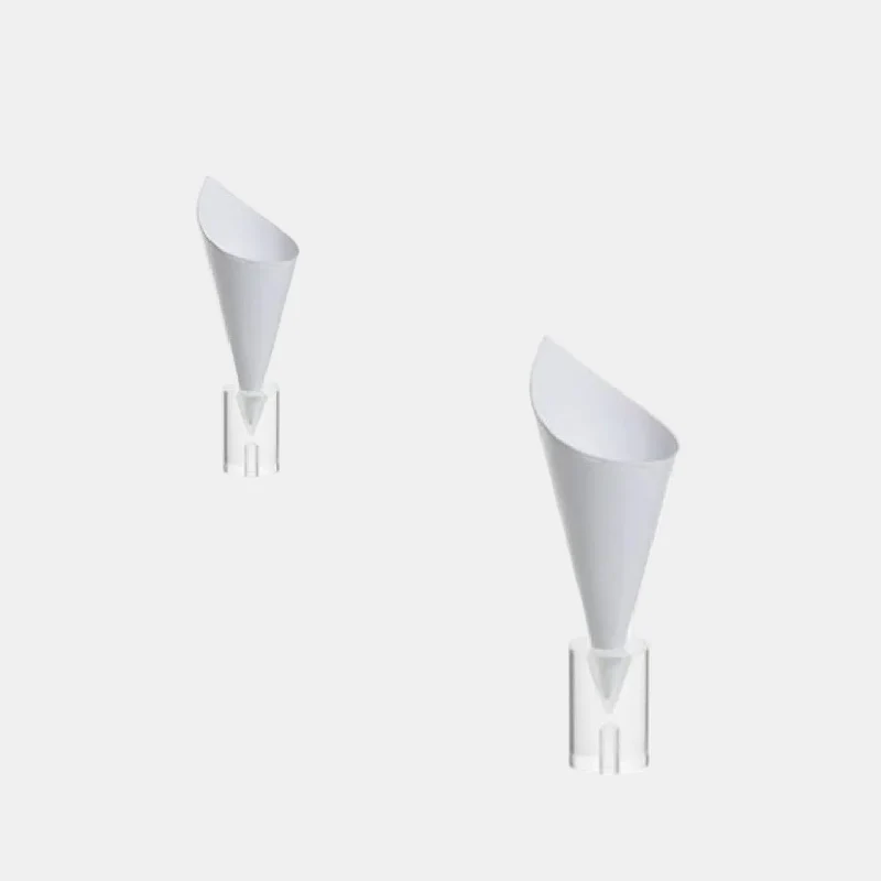Mini conos de cartón blanco ø4 x 8 cm XXS - 100 Uds.