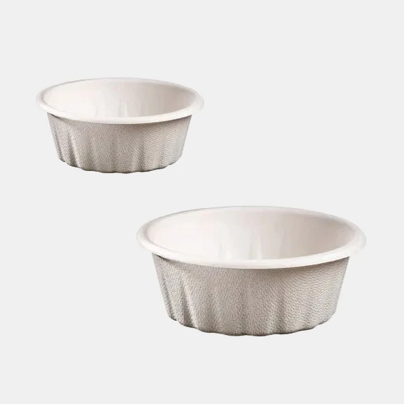 Mini bol ramekin pulpa de caña blanca. ø10.3 x 3.9 cm. 200 ml - 100 Uds.
