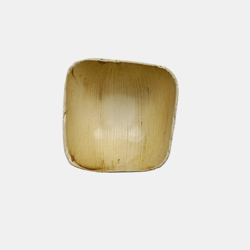 Bowl cuadrado alto de palmera biodegradable. 9.5 x 9.5 cm - 240 uds.