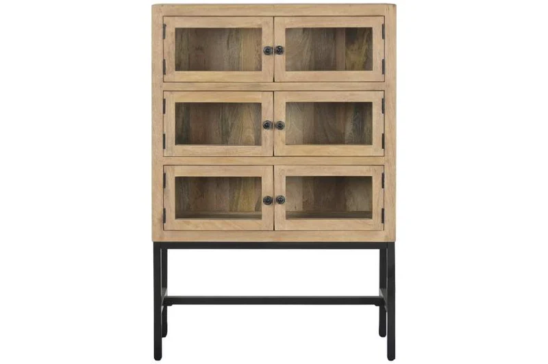 VITRINA MANGO METAL 80X30X120 29,90 NATURAL
