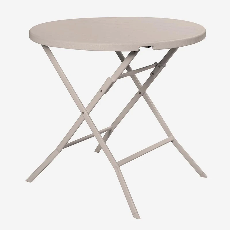 Mesa de Exterior Dobrável TORP Bege D.80cm