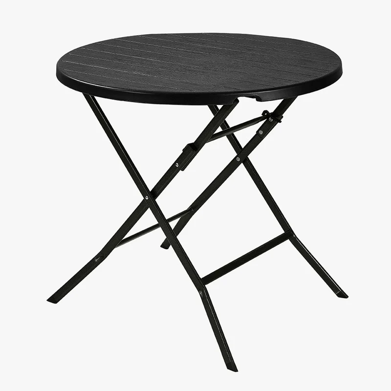 Mesa de Exterior Dobrável TORP Preta D.80cm