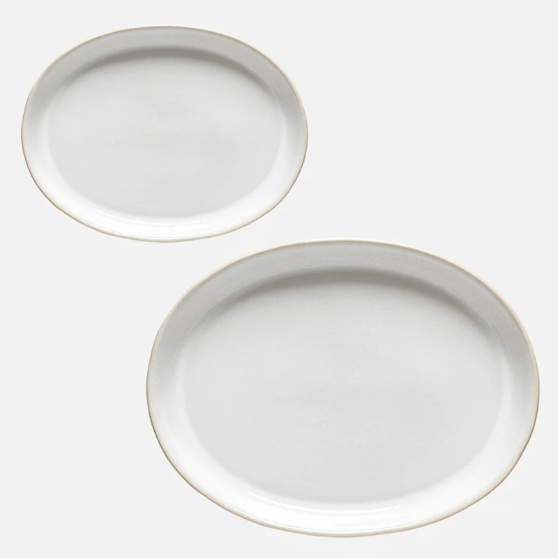 Fuente de gres oval Roda blanca. ø40 cm - 1 Ud.