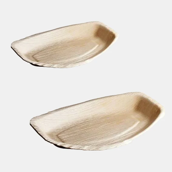 Bandeja oval de hoja de palma. 36 x 24 x 2,7 cm - 50 Uds.