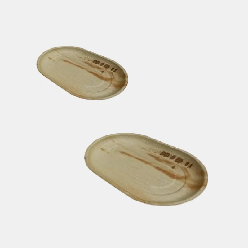 Bandeja oval de hoja de palma. 43 x 29 cm - 50 Uds.