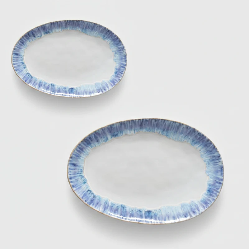 Plato Oval Brisa Ria Blue. ø41 cm - 2 uds.