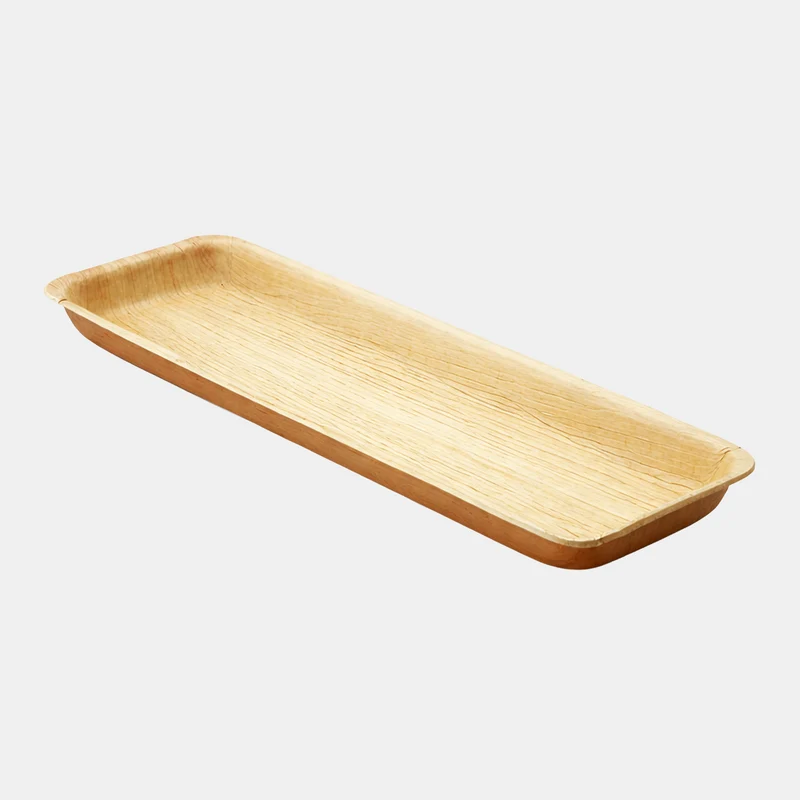Bandeja rectangular estrecha palmera 33 x 9 cm - 10 Uds.