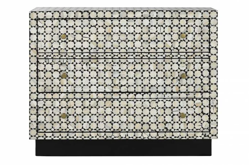 COMODA HUESO 101X43X81 BICOLOR