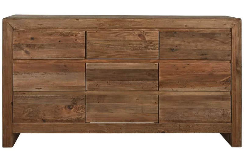 COMODA MADERA RECICLADA PINO 161X48X90 NATURAL